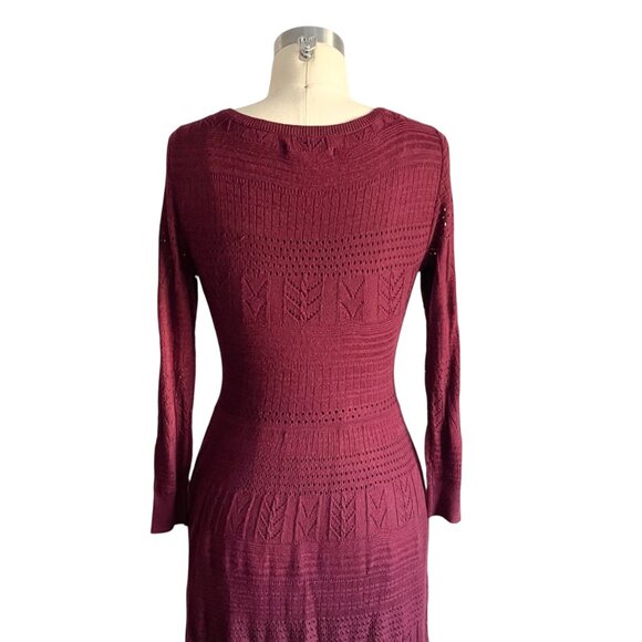 American Eagle Burgundy Knit Scoop Neck Dress - XS - Picture 6 of 7